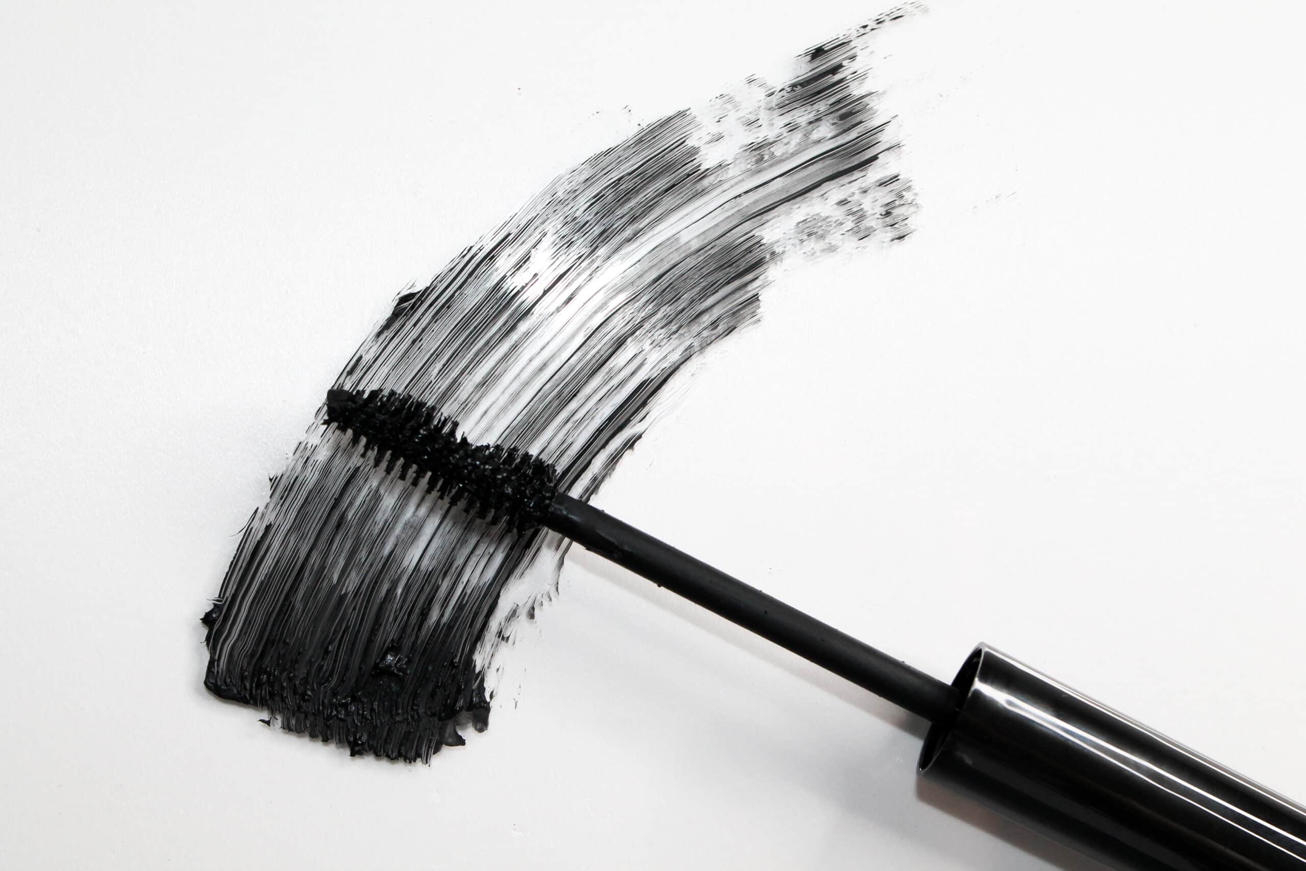 Black mascara with the white background